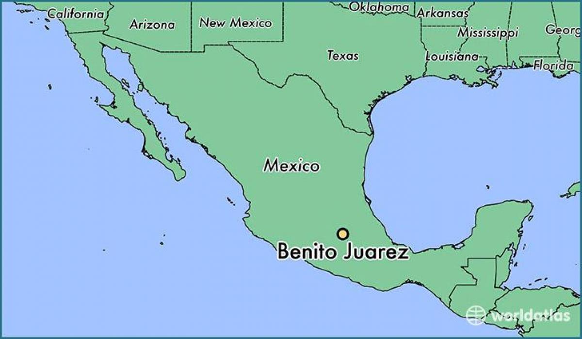 benito juarez Mexico map