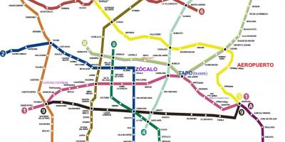 Mexico City train map