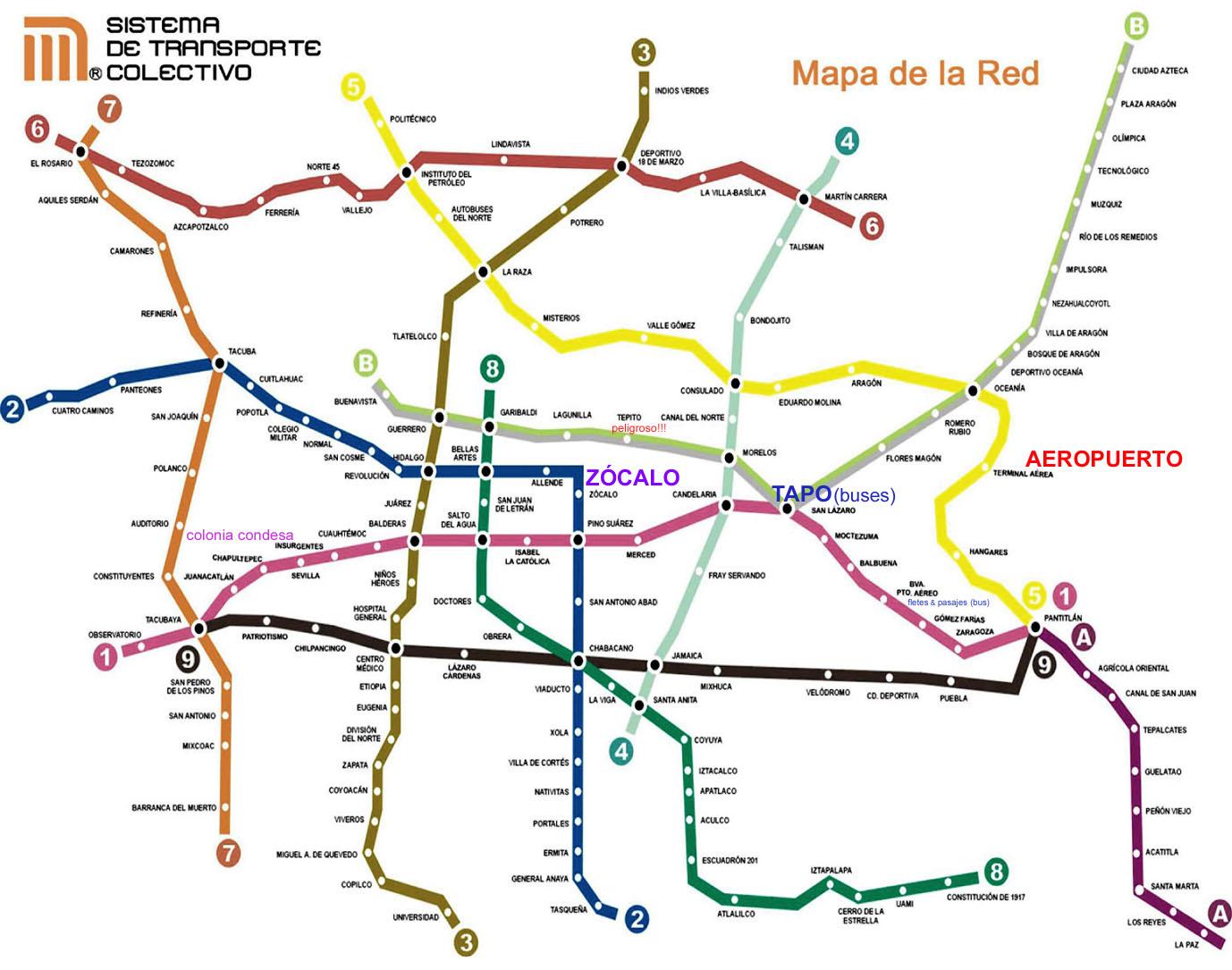 Metro Df Map Mexico City Train Map Mexico