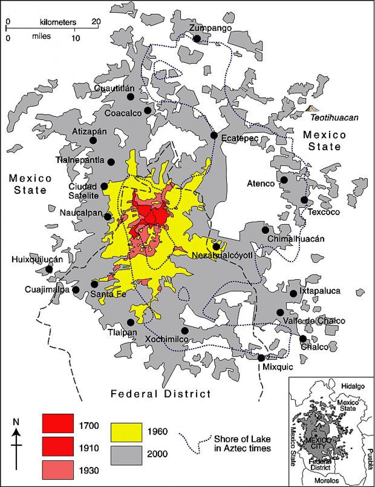 map of Mexico City district