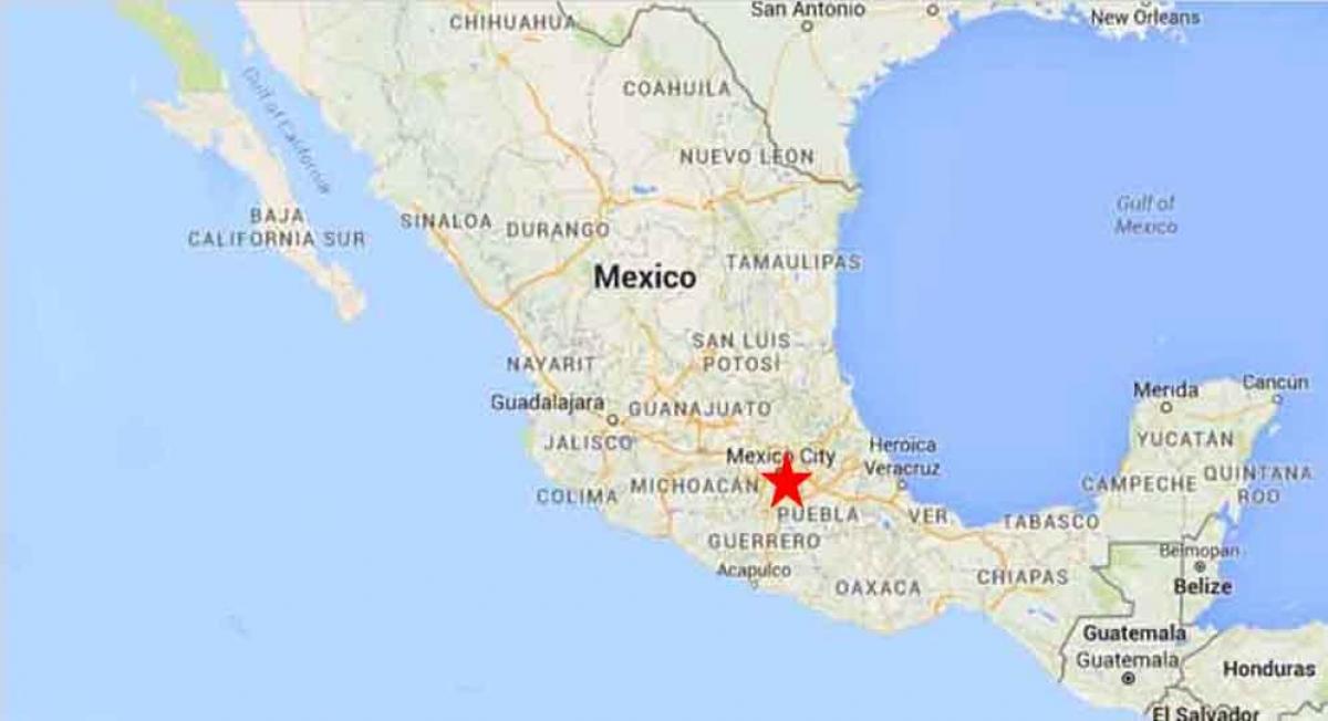 capital of Mexico map