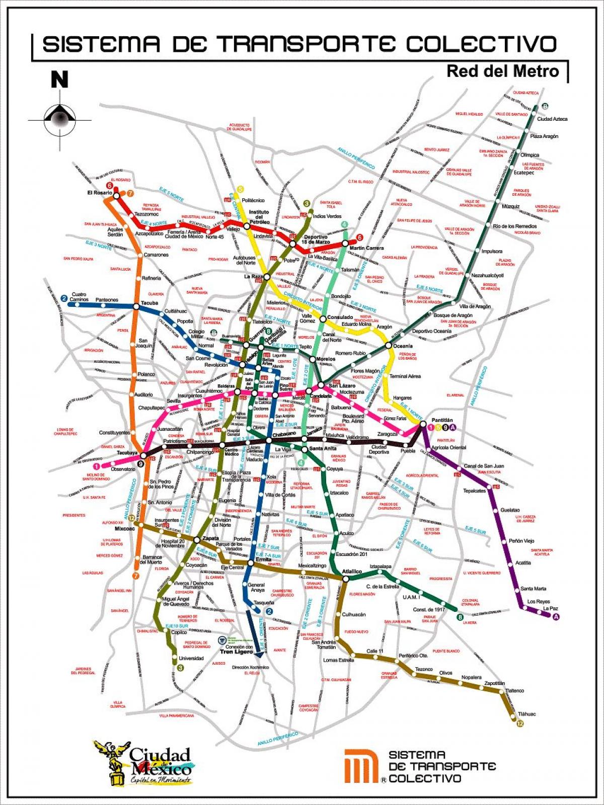 map of Mexico City transit