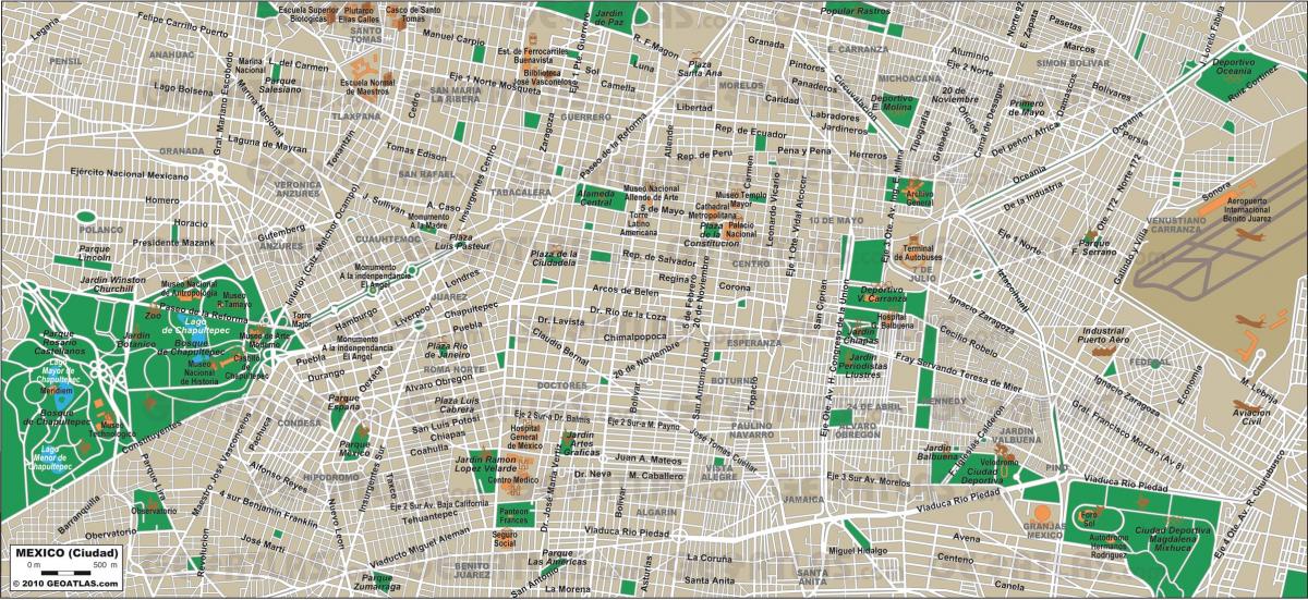 Mexico City street map