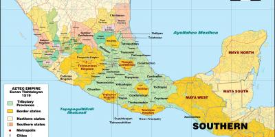 Tenochtitlan Mexico map