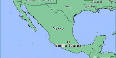 Benito juarez Mexico map