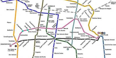 Map of Mexico City bus 